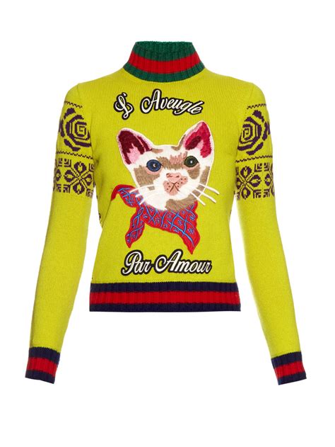 gucci cat sweater.